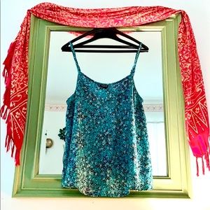 Floral Print A-Line Tank Top